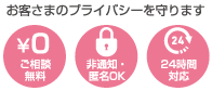 お客さまのプライバシーを守ります
